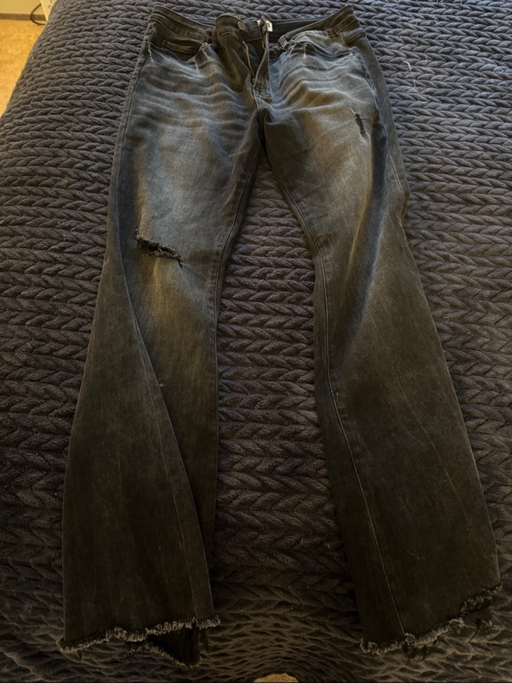 Bayeas women’s denim Distressed Black Wash Jeans